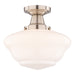 Vaxcel - C0352 - One Light Semi-Flush Mount - Eastgate - Satin Nickel