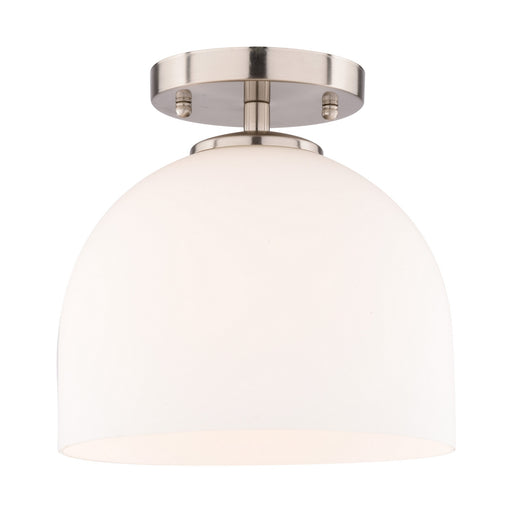 Vaxcel - C0353 - One Light Semi-Flush Mount - Shelby - Satin Nickel