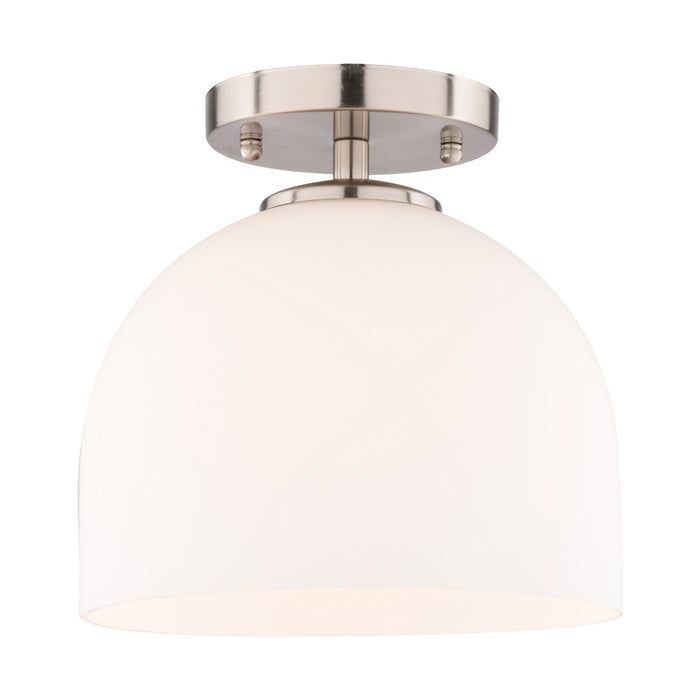 Vaxcel - C0353 - One Light Semi-Flush Mount - Shelby - Satin Nickel