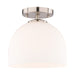 Vaxcel - C0353 - One Light Semi-Flush Mount - Shelby - Satin Nickel