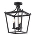 Vaxcel - C0377 - Three Light Semi-Flush Mount - Cottage Grove - Matte Black
