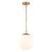 Vaxcel - P0454 - One Light Pendant - Linden - Muted Brass
