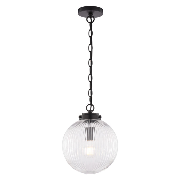 Vaxcel - P0456 - One Light Pendant - Linden - Matte Black