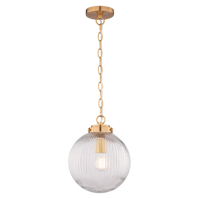 Vaxcel - P0457 - One Light Pendant - Linden - Muted Brass
