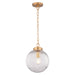 Vaxcel - P0457 - One Light Pendant - Linden - Muted Brass