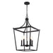 Vaxcel - P0467 - Five Light Pendant - Cottage Grove - Matte Black