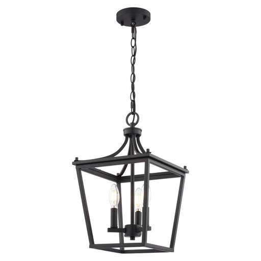 Vaxcel - P0477 - Three Light Pendant - Cottage Grove - Matte Black