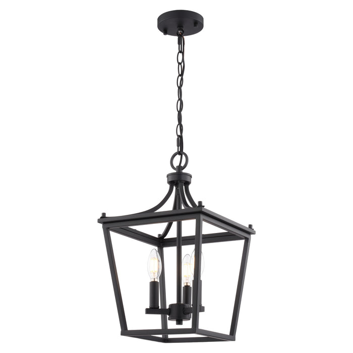Vaxcel - P0477 - Three Light Pendant - Cottage Grove - Matte Black
