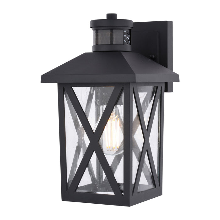 Vaxcel - T0843 - One Light Outdoor Motion Sensor Wall Light - Rockford - Textured Black