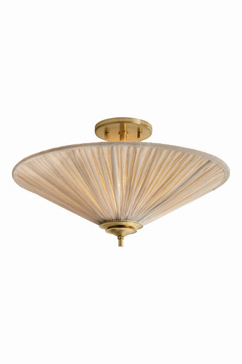 Helen One Light Semi Flush Mount Aged Brass