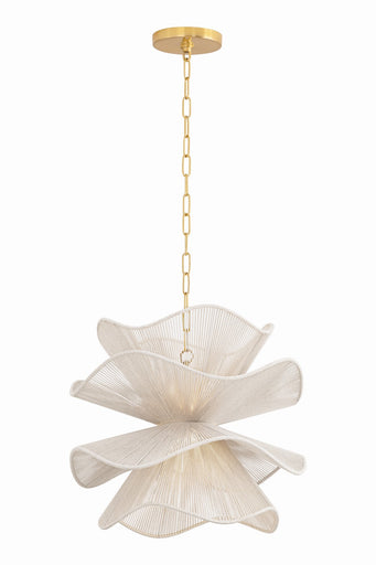 Amanda One Light Chandelier Aged Brass