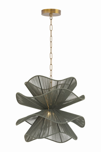 Amanda One Light Chandelier Patina Brass