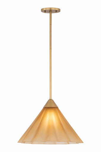 Gabrielle One Light Pendant Aged Brass