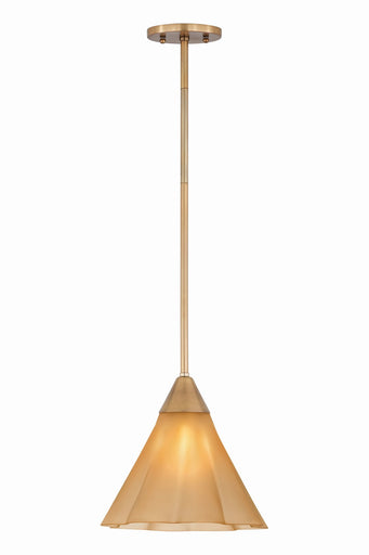 Gabrielle One Light Pendant Aged Brass