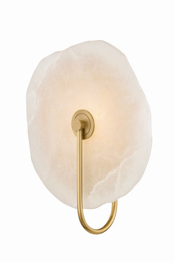 Sariah One Light Wall Sconce Aged Brass