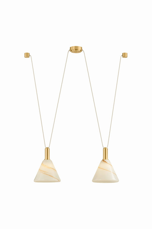 Mitzi - H1178902-AGB - Two Light Linear Pendant - Eileen - Aged Brass