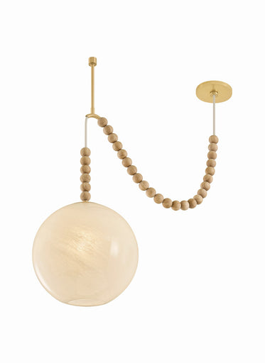 Makena One Light Pendant Aged Brass