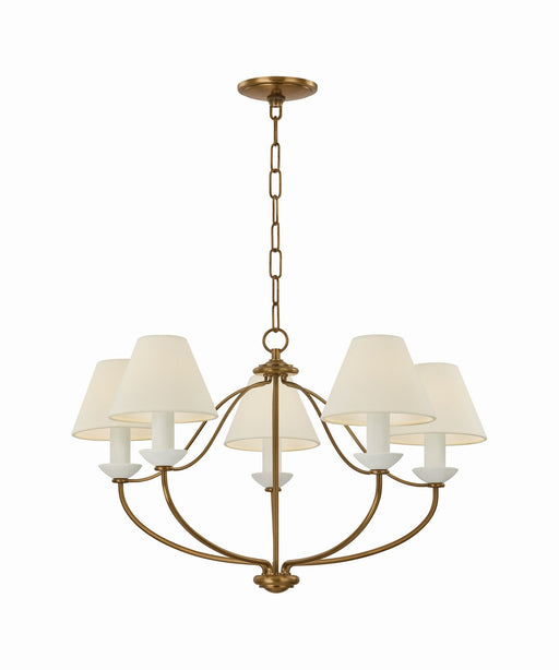 Mitzi - H1197805-PBR - Five Light Chandelier - Brinlea - Patina Brass