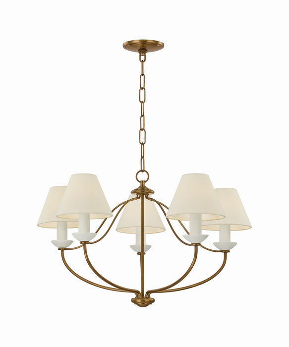 Mitzi - H1197805-PBR - Five Light Chandelier - Brinlea - Patina Brass