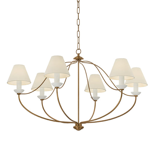Mitzi - H1197806-PBR - Six Light Chandelier - Brinlea - Patina Brass