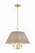 Mitzi - H1200804-AGB - Four Light Chandelier - Antonia - Aged Brass
