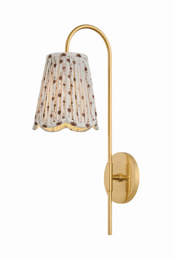 Dorothy One Light Wall Sconce Aged Brass