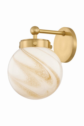 Ambra One Light Wall Sconce Aged Brass