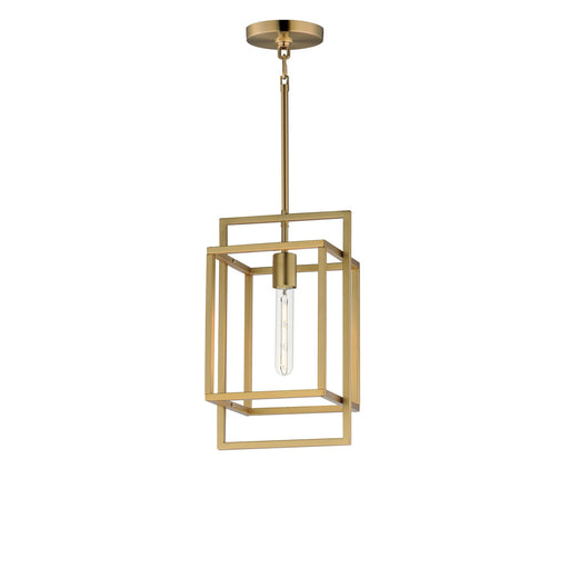 Maxim - 10411NAB - One Light Pendant - Gridline - Natural Aged Brass