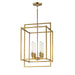 Maxim - 10412NAB - Four Light Pendant - Gridline - Natural Aged Brass