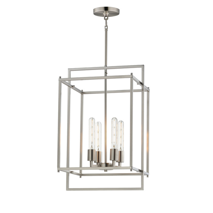 Maxim - 10412SN - Four Light Pendant - Gridline - Satin Nickel