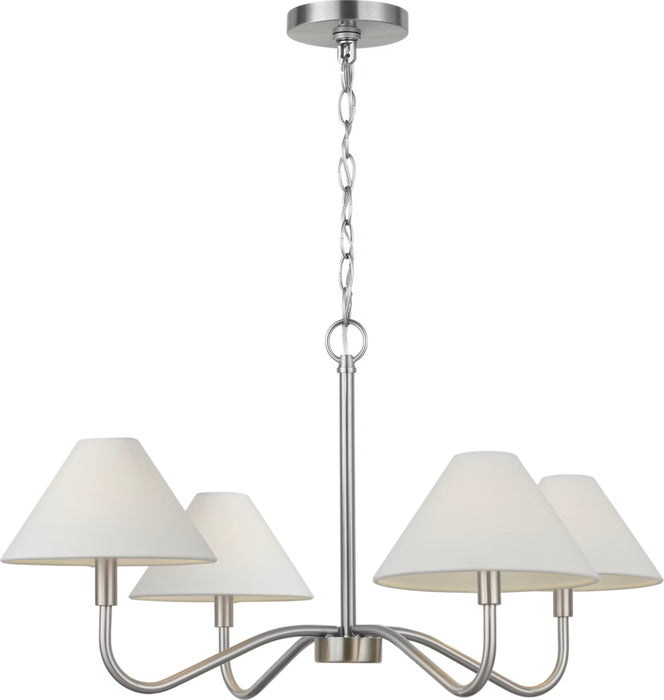 Visual Comfort Studio - DJC1194BN - Four Light Chandelier - Eldon - Brushed Nickel