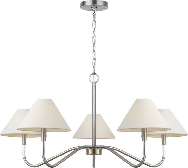 Visual Comfort Studio - DJC1205BN - Five Light Chandelier - Eldon - Brushed Nickel