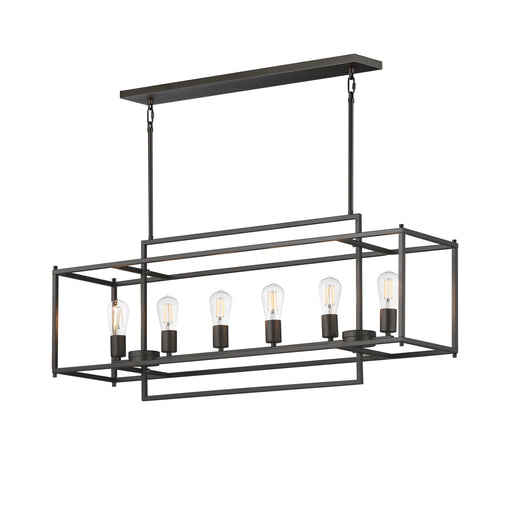 Maxim - 10416BK - Six Light Linear Pendant - Gridline - Black