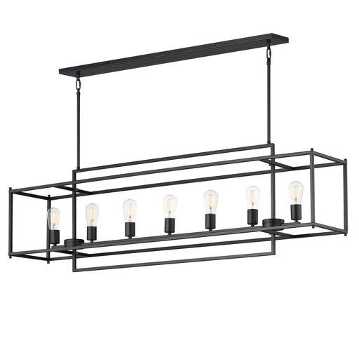 Maxim - 10417BK - Seven Light Linear Pendant - Gridline - Black