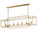 Maxim - 10417NAB - Seven Light Linear Pendant - Gridline - Natural Aged Brass
