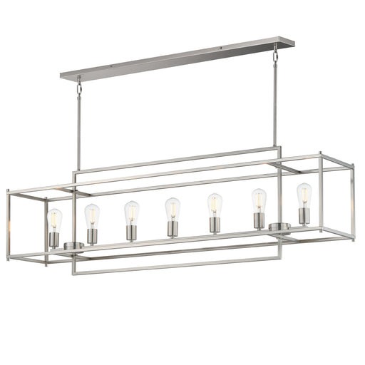Maxim - 10417SN - Seven Light Linear Pendant - Gridline - Satin Nickel