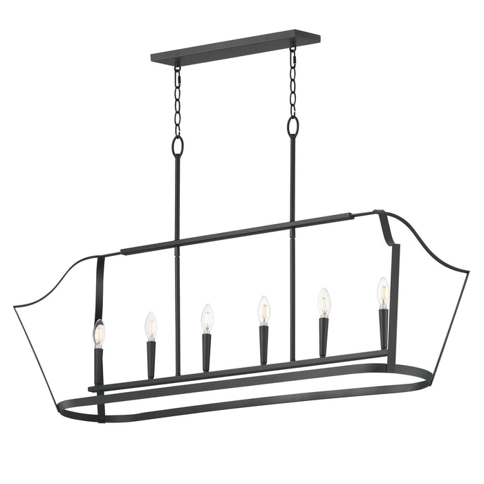 Maxim - 10427BK - Six Light Linear Pendant - Arden - Black