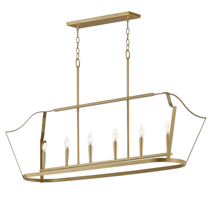 Maxim - 10427NAB - Six Light Linear Pendant - Arden - Natural
