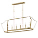 Maxim - 10427NAB - Six Light Linear Pendant - Arden - Natural