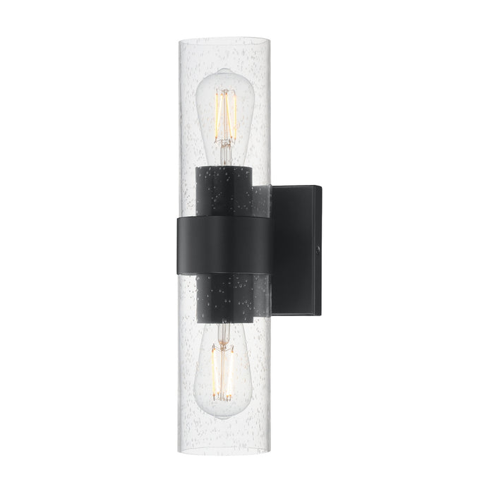 Maxim - 10462CDBK - Two Light Wall Sconce - Livingston - Black