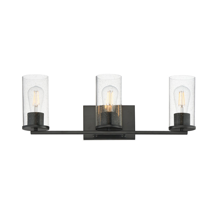 Maxim - 10463CDBK - Three Light Bath Vanity - Livingston - Black