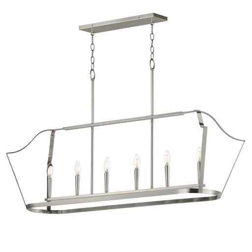 Maxim - 10427SN - Six Light Linear Pendant - Arden - Satin Nickel
