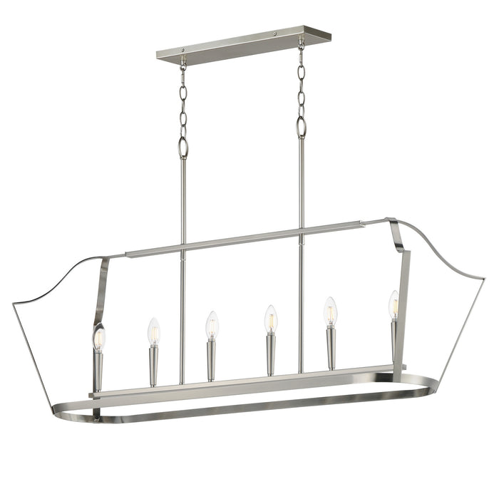 Maxim - 10427SN - Six Light Linear Pendant - Arden - Satin Nickel