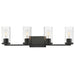 Maxim - 10464CDBK - Four Light Bath Vanity - Livingston - Black