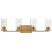 Maxim - 10464CDNAB - Four Light Bath Vanity - Livingston - Natural Aged Brass