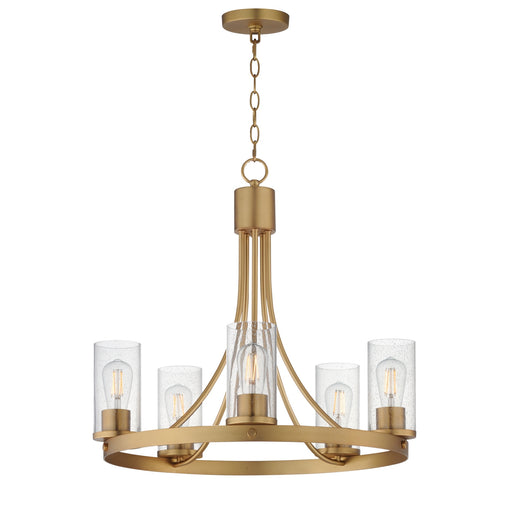 Livingston Five Light Chandelier Natural Aged Brass