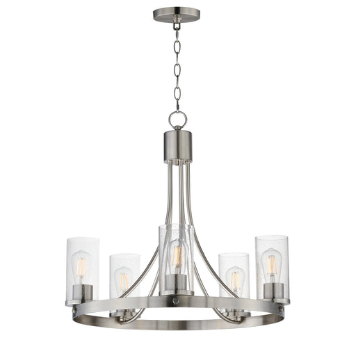 Livingston Five Light Chandelier Satin Nickel