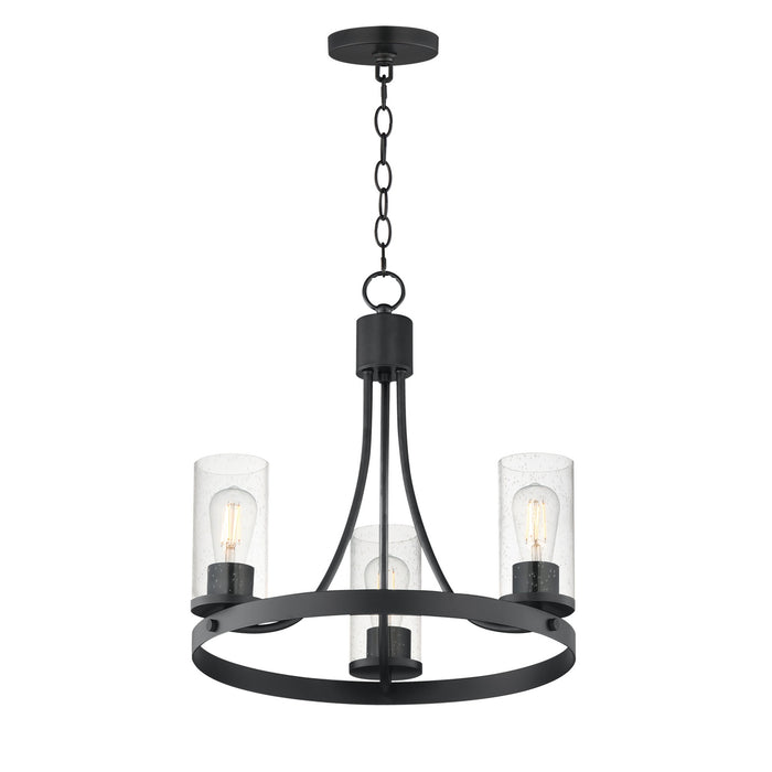 Maxim - 10467CDBK - Three Light Chandelier - Livingston - Black