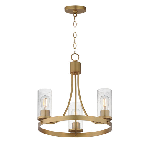 Livingston Three Light Chandelier Natural Aged Brass