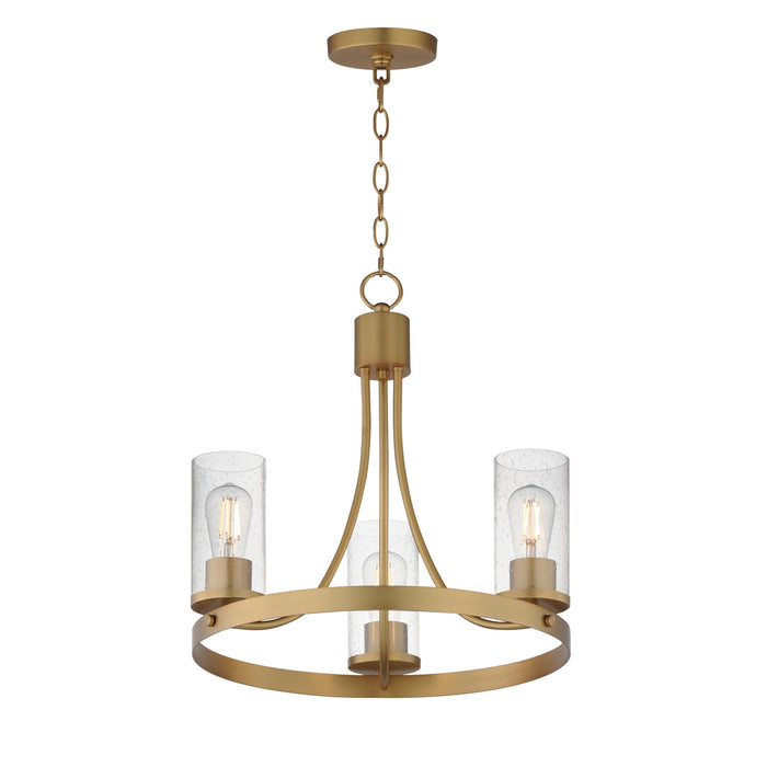 Maxim - 10467CDNAB - Three Light Chandelier - Livingston - Natural Aged Brass